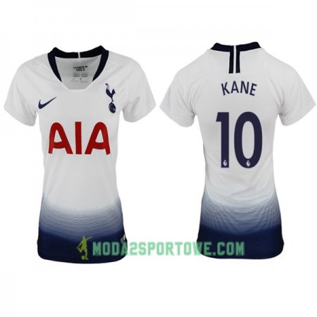 Koszulka Tottenham Hotspur Kane 10 Damska Domowe Stroje Piłkarskie 2018-2019 Krótki Rękaw